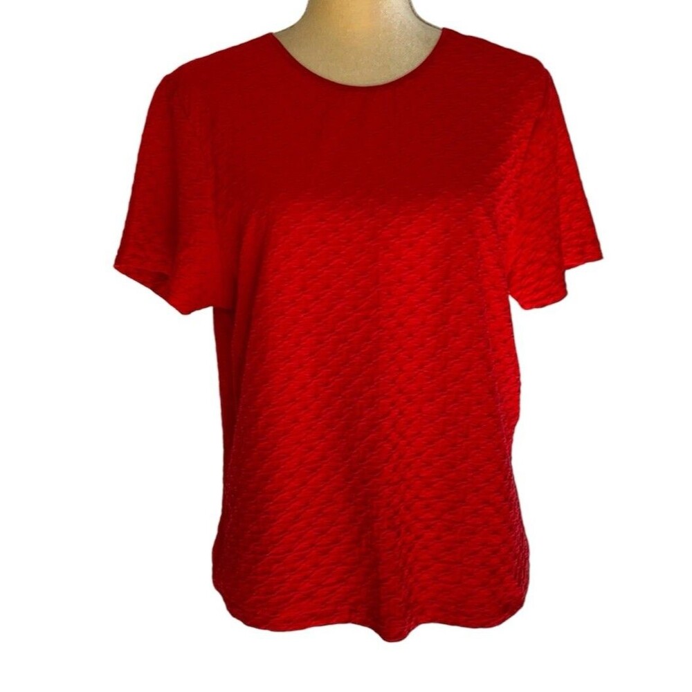 Vintage 80s Kenneth Too Top Women’s Size L Red - Picture 2 of 16